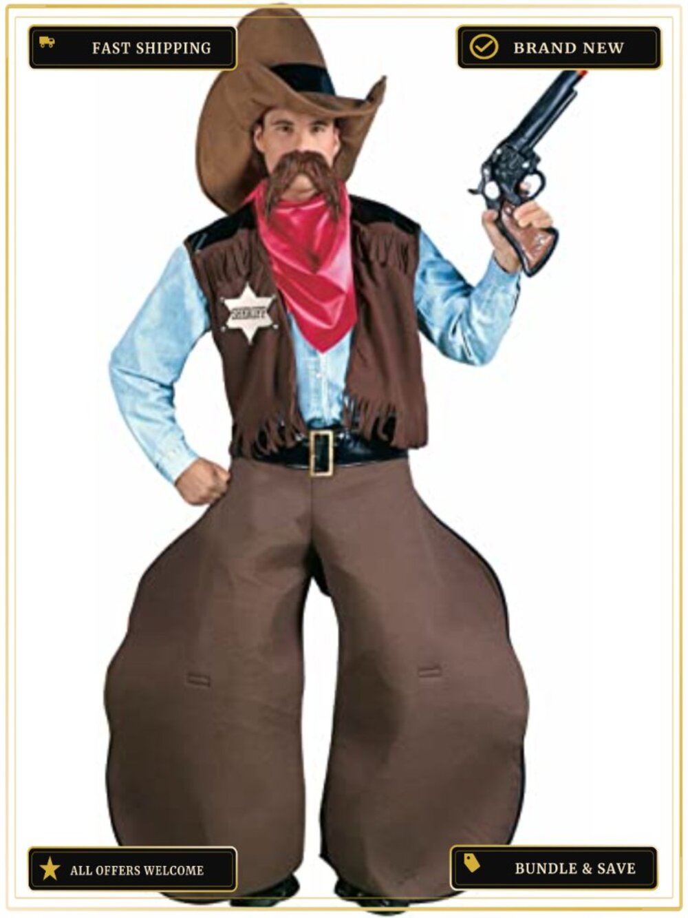 Men's Old Cowhand Cowboy Costume